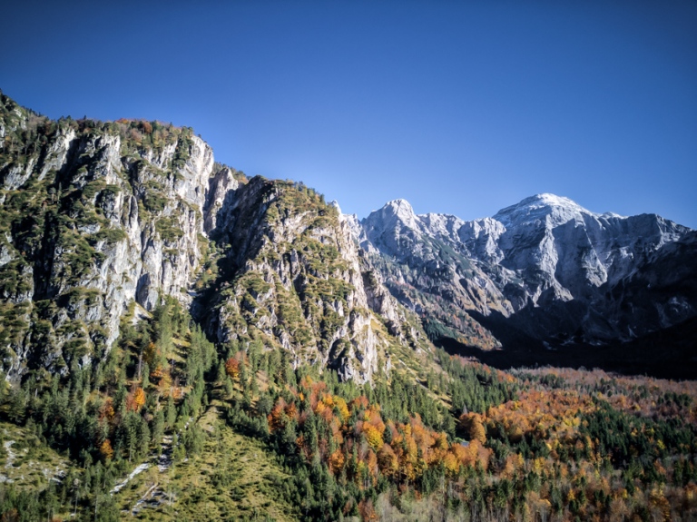 Alpine mountains during fall